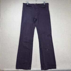 Marni Vintage Dark Purple 100% Cotton Flare Trouser Pants Fits (36x35) Flaws